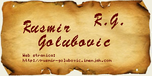 Rusmir Golubović vizit kartica